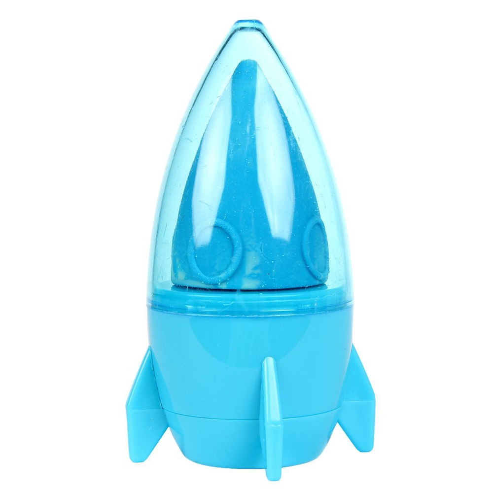 Ластик+точилка "Ракета" 8 см, 1 отверстие, 4 цвета микс, С-40500