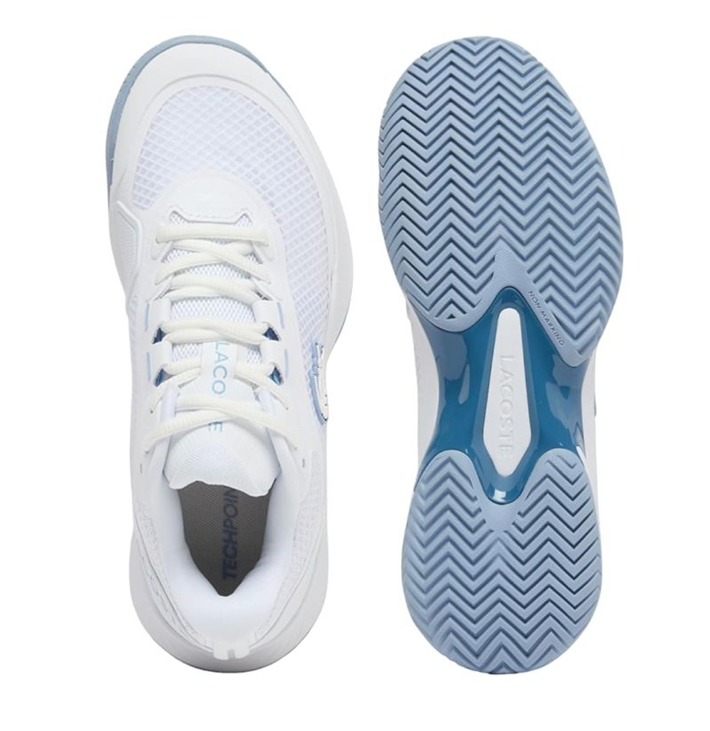Женские теннисные кроссовки Lacoste Tech Point Tennis - white/light blue