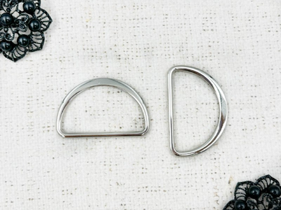 Полукольцо металлическое, р. 49х28 мм, никель