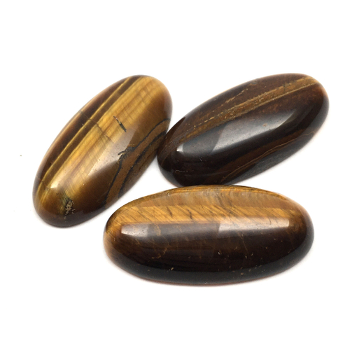 Тигровый глаз 30х15 мм, кабошон овальный