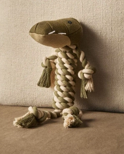 ZARA HOME ИГРУШКА ДЛЯ ДОМАШНИХ ЖИВОТНЫХ "КРОКОДИЛ", ЗЕЛЕНЫЙ