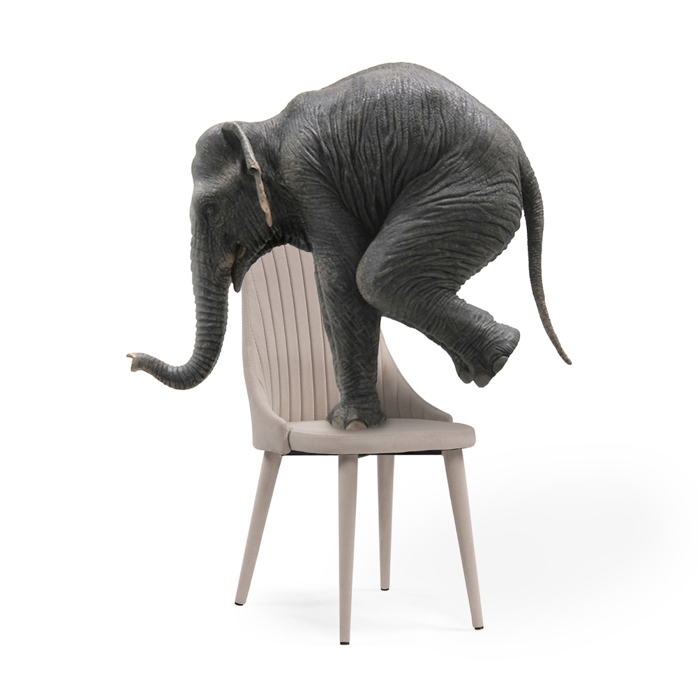 Стул на металлокаркасе Woodville Морос с чехлом катания хумус, ножки бежевые