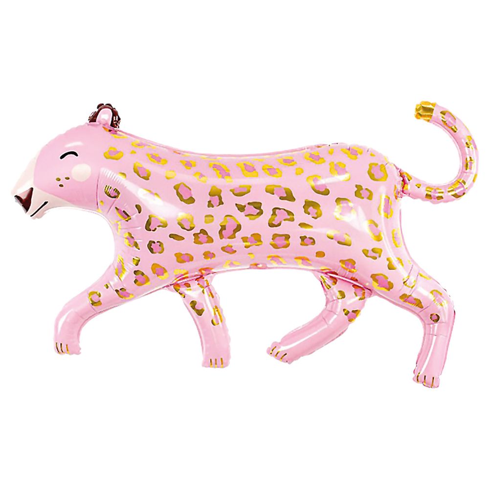 Шар (37&#39;&#39;/94 см) Фигура, Леопард, Розовый, 1 шт. в уп.