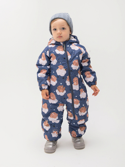 Комбинезон демисезонный "Дино" синий