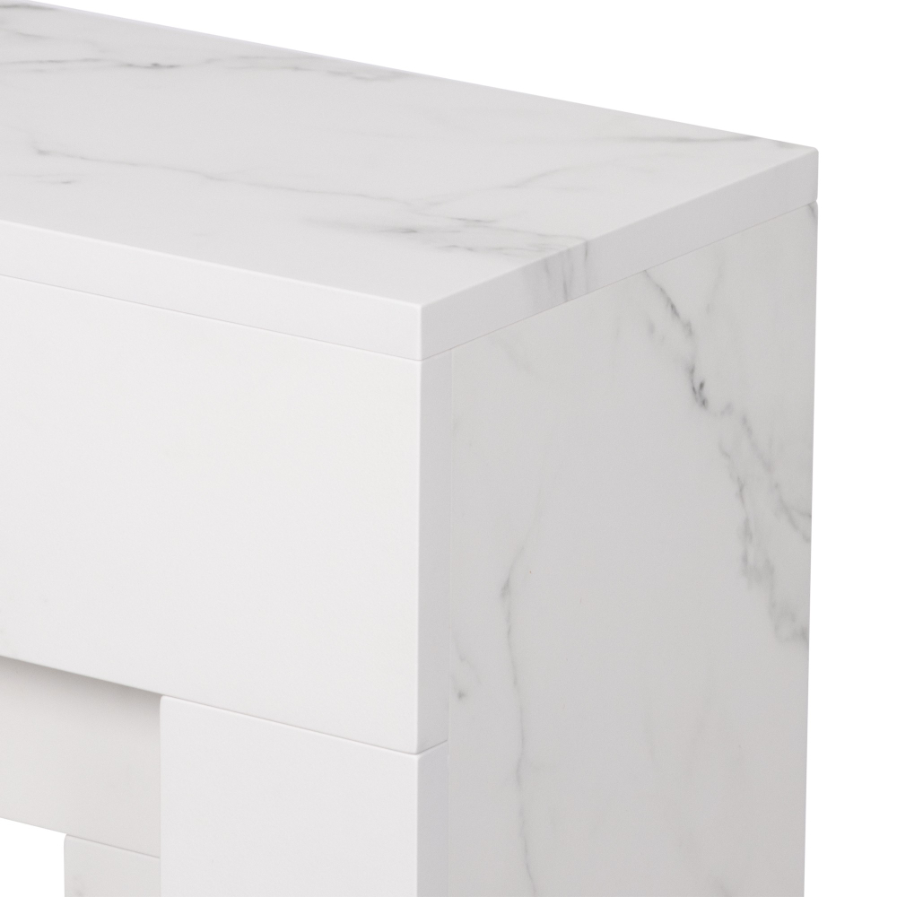 Портал Firelight Simple Classic белый мрамор