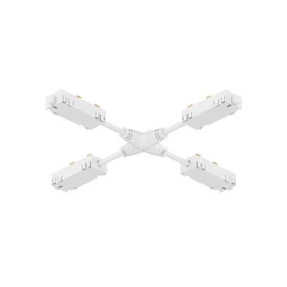 Коннектор X-образный гибкий Denkirs Smart Hide TR2116-WH