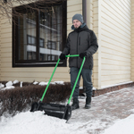 Скрепер для уборки снега, полипропилен, 710х320х1325 мм, усиленная стальная рукоятка, BASE Palisad