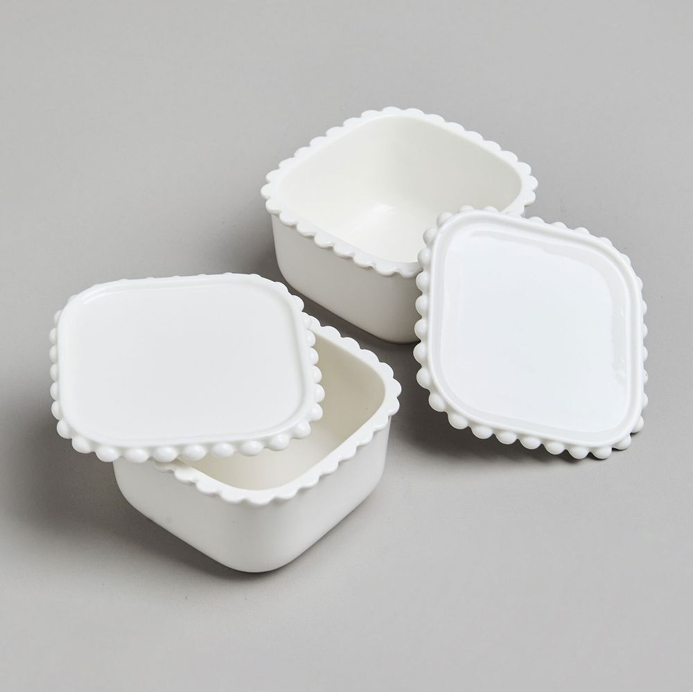 НАБОР ИКОРНИЦ LEFARD "PEARL" С КРЫШКАМИ 2 ШТ. КВАДРАТ. 10*5,5 СМ 200 МЛ