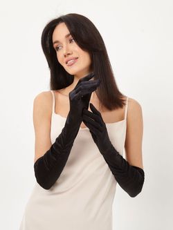 Перчатки длинные атласные