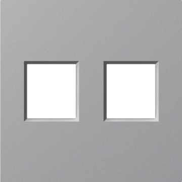 Накладка 2-я для розеток RJ45, TV, SAT,  матовый серый,  серия A07