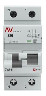 Автомат дифференциальный EKF rcbo6-1pn-20B-30-a-av