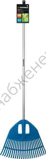 GRINDA PP-23 ALU, 500 х 50 х 1680 мм, 23 зубца, алюминиевый черенок, пластиковые, веерные грабли, PROLine (421811)