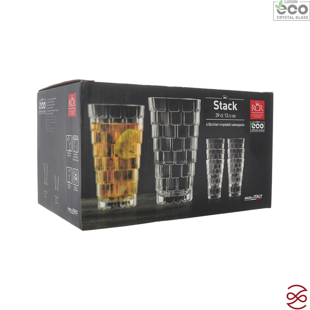 Набор стаканов для воды RCR Stack 390 мл (6 шт)