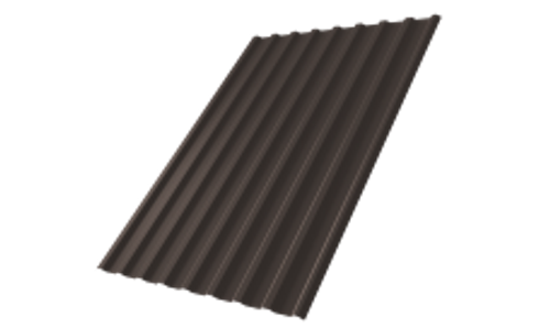 Профнастил ПК-20 глянец 0,45 - коричневый RR32