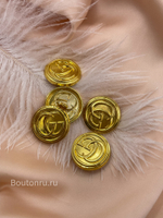 Пуговицы Гучч. ярко-золотые