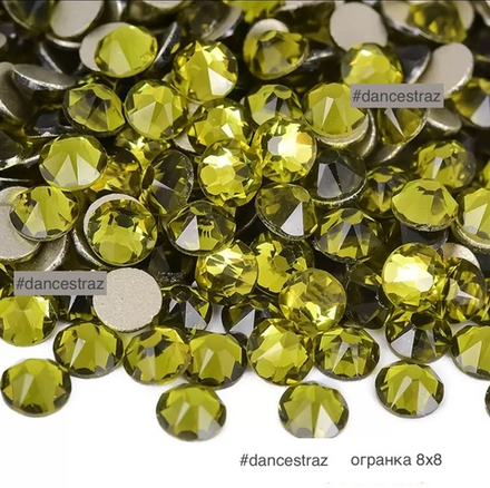 Стразы клеевые, Olive 8*8, P10, SS16, 1440, (F2