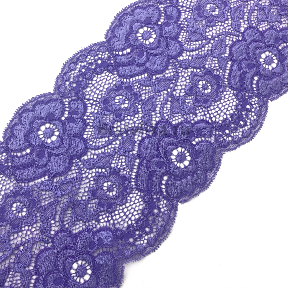 Кружево эластичное сиреневое 13 см