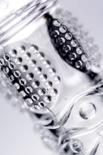 Прозрачная рельефная насадка на палец Hicks - 8,5 см. (Цвет: прозрачный)