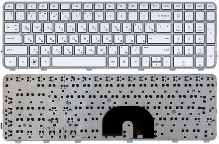 Клавиатура для ноутбука HP Pavilion DV6-6000, DV6-6100, DV6-6200 (СЕРЕБРО)