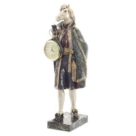 GAEM Фигурка декоративная "Лошадь" с часами D5см, (LR44x1), L11,5 W11 H36 см