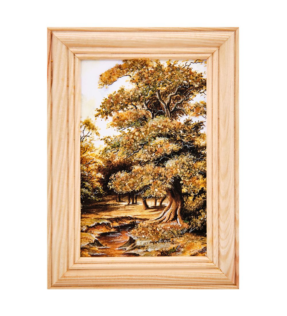 AMB-56/ 7 Картина «Красота природы» (с янтарной крошкой) дер.рамка 8х12