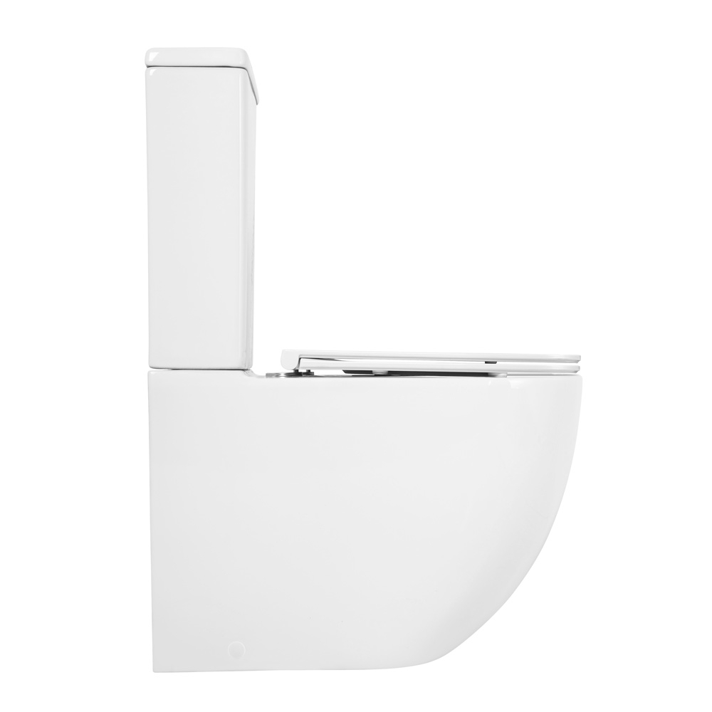 Унитаз-компакт CEZARES STYLUS безободковый CZR-152-CPR с бачком CZR-151-T и крышкой CZR-870-SC