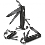 Нож Victorinox RangerGrip 55, 130 мм, 12 функций, черный
