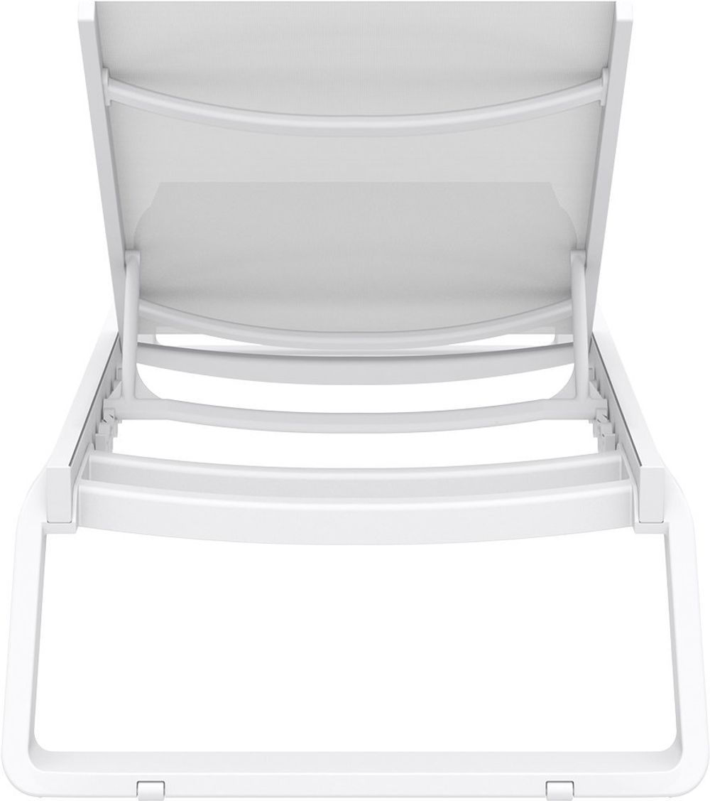 Шезлонг-лежак металлический Siesta Contract Tropic, белый