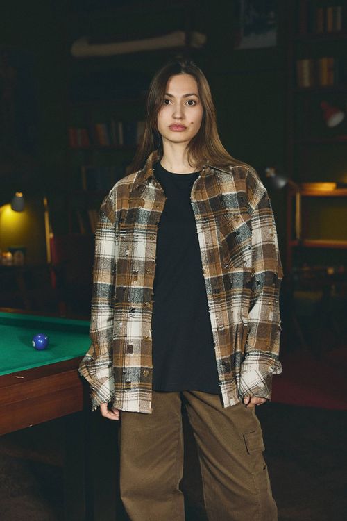 Рубашка Фланелевая коричневая