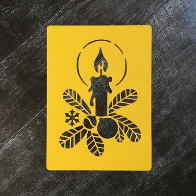 Трафарет новогодний №6 Свеча