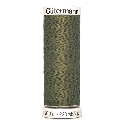 01 Нить Sew-All 100/200 м для всех материалов, 100% полиэстер Gutermann 748277 (824 зеленый камуфляж)