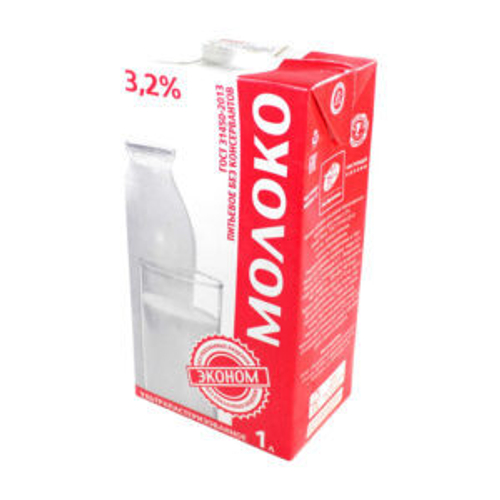 Эконом Молоко Ультрапастеризованное 3.2% 1л