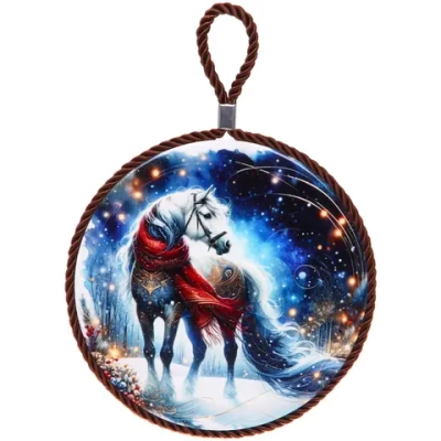 Подставка под горячее керамика 16см «Грива, сотканная из света»