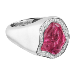 Кольцо с Рубеллитом и Бриллиантами, R0030-58/1