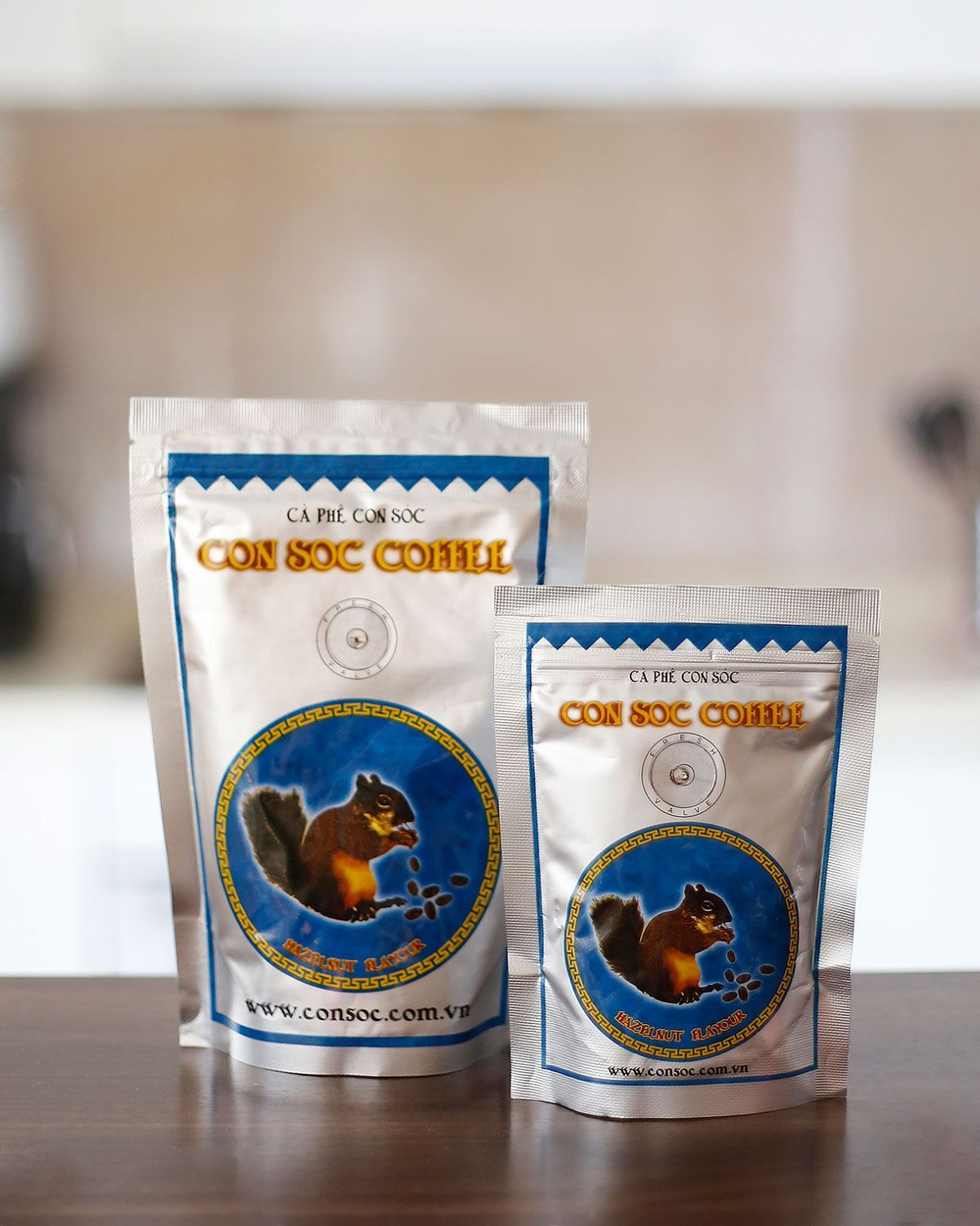 Кофе молотый CON SOC COFFEE Арабика-Робуста с ароматом фундука (Белочка) Blue, 250 г