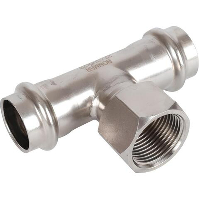 ROMMER Тройник с ВР 22x3/4" из нержавеющей стали прессовой