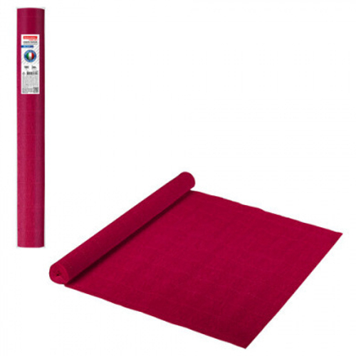 Бумага гофрированная (ИТАЛИЯ) 180 г/м2, вишневая (586), 50х250 см, BRAUBERG FIORE, 112605