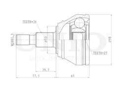 ШРУС внешний UNIO CVJ-20306