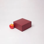 Коробка самосборная на магнитах 21х10х20, бордо, дизайнерская бумага