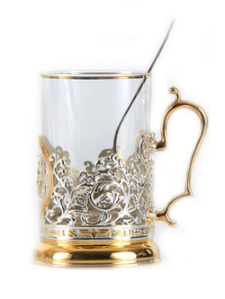 Подстаканник РЖД с позолотой