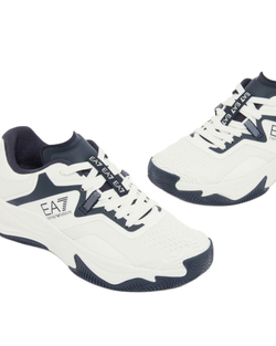 Мужские кроссовки теннисные EA7 Unisex Woven Sneaker - white/sky captain