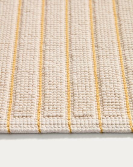 Хлопковый коврик для ванной Merade с желтыми полосками, 50 x 80 см