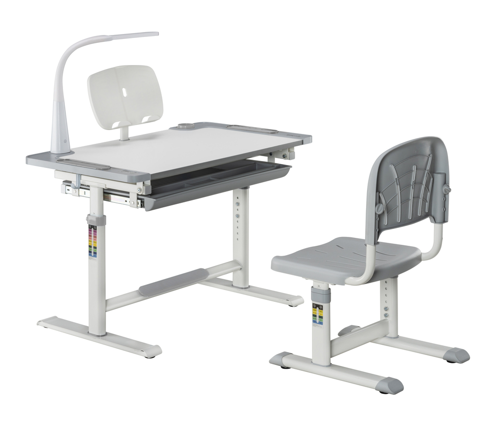 Комплект растущей детской мебели Cubby Lupin парта + стул + выдвижной ящик + подставка + лампа