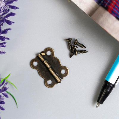 Петля накладная фигурная угол откоывания 180 градусов 2*1,7см 3539219