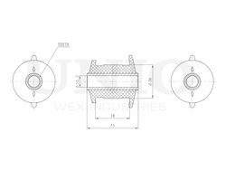 Сайлентблок задней продольной тяги UNIO RMP-20436