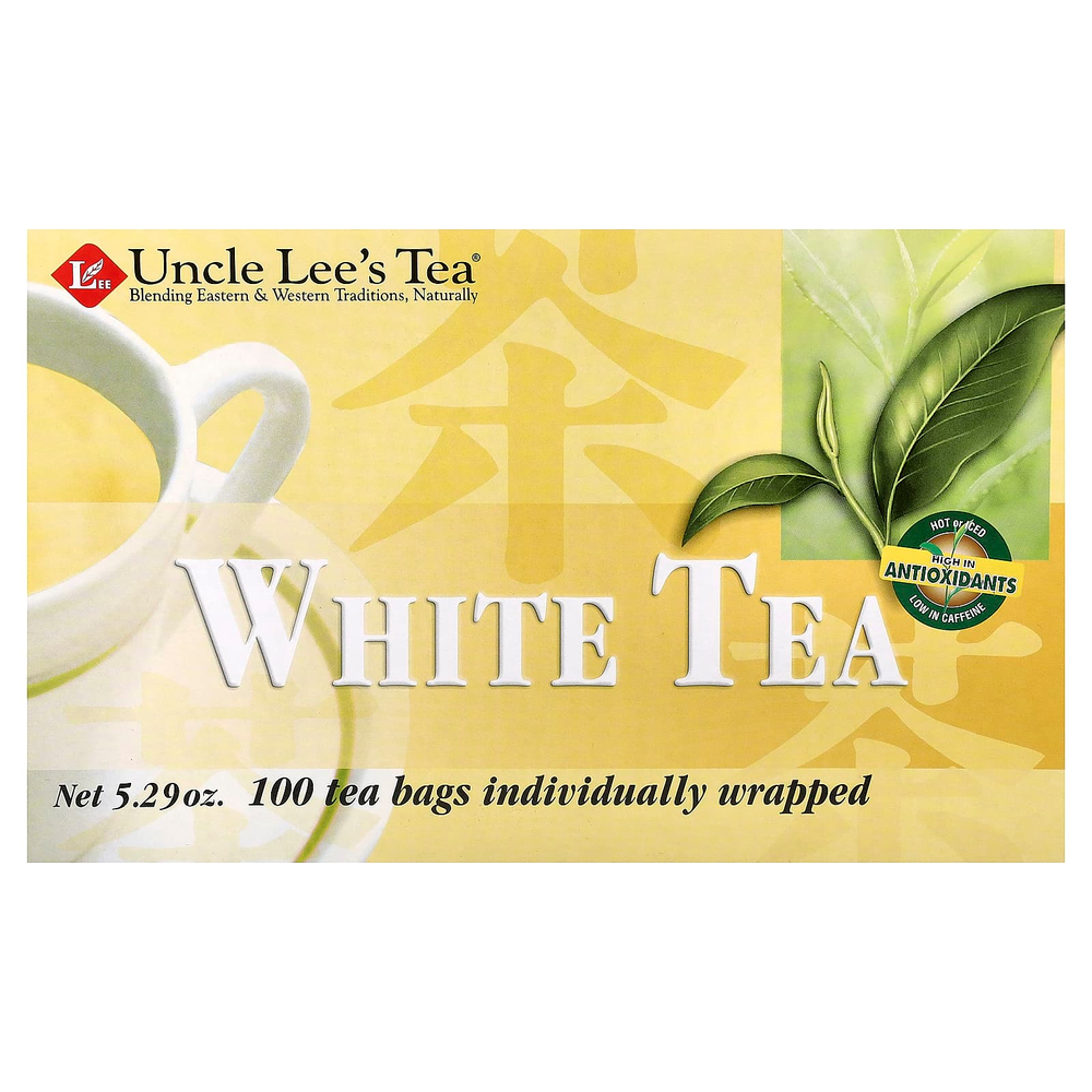 Uncle Lee's Tea, белый чай, 100 чайных пакетиков, 150 г (5,29 унции)
