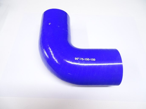Патрубок угловой силикон 90,d 75,L150x150, 4 нити стенка (5мм) (CARUM)