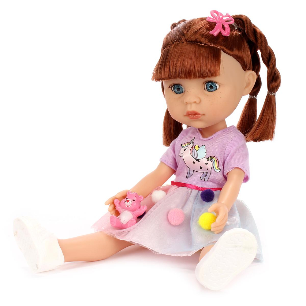 Кукла классич. Ardana Baby 32,5см шатенка с косичками и диадемой WJ-19257/шатенка (Junfa)