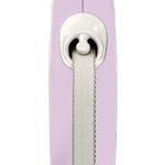 flexi рулетка NEW LINE Comfort M (до 25 кг) лента 5 м серый/розовый