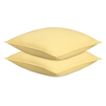 Набор наволочек из стираного перкаля светло-желтого цвета из коллекции essential, 70х70 см